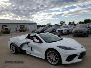 2021 Chevrolet Corvette 3LT with VIN 1G1YC3D45M5103473, listed as a Copart auction lot 72562414 with 7,190 mi miles and Salvage Title. Bid and sale history available at carsss.com. Image 4.