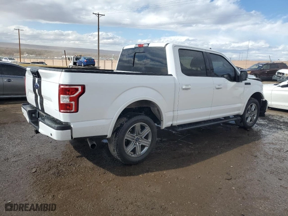 2019 Ford F-150 XL with VIN 1FTEW1E43KKC77027, listed as a Copart auction lot 45022515 with 55727 miles and Salvage Title. Bid and sale history available at carsss.com. Image 3.