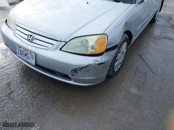 2002 Honda Civic EX with VIN 1HGES25782L027967, listed as a IAAI auction lot 41377181 with 198,615 mi miles. Bid and sale history available at carsss.com. Image 6.