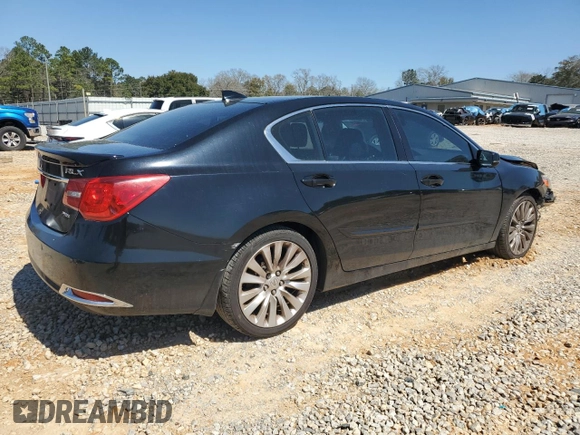 2014 Acura RLX Advance with VIN JH4KC1F97EC006085, listed as a Copart auction lot 48775915 with 172,195 mi miles and Salvage title. Bid and sale history available at DreamBid. Image 3.
