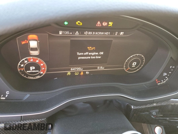 2018 Audi S4 Premium Plus with VIN WAUB4AF47JA145008, listed as a Copart auction lot 84908084 with 64,700 mi miles and Salvage Title. Bid and sale history available at carsss.com. Image 9.