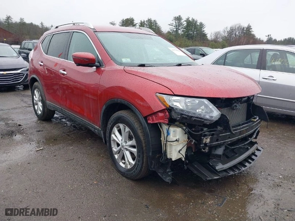 2016 Nissan Rogue SV with VIN KNMAT2MV6GP677388, listed as a IAAI auction lot 41770025 with 149634 miles. Bid and sale history available at carsss.com. Image 1.