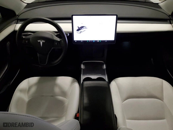 2021 Tesla Model 3 Long Range with VIN 5YJ3E1EB9MF046898, listed as a Copart auction lot 54666255 with 144,370 mi miles and Clean Title. Bid and sale history available at carsss.com. Image 8.