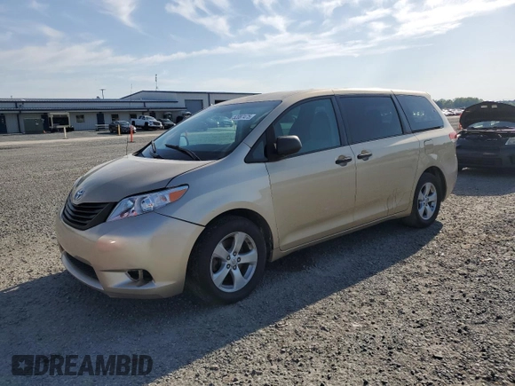 2012 Toyota Sienna with VIN 5TDKA3DC3CS011118, listed as a Copart auction lot 52087475 with 208,146 mi miles and Salvage Title. Bid and sale history available at DreamBid. Image 1.