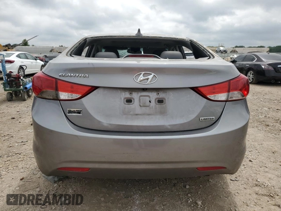 2012 Hyundai Elantra Limited with VIN KMHDH4AE3CU277052, listed as a Copart auction lot 65641075 with 286,209 mi miles and Clean title. Bid and sale history available at DreamBid. Image 6.