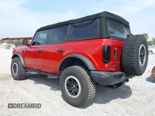 2023 Ford Bronco with VIN 1FMEE5DP7PLC06447, listed as a IAAI auction lot 41881411 with 6,842 mi miles. Bid and sale history available at carsss.com. Image 3.