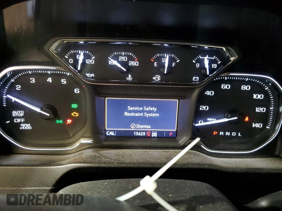 2020 GMC Sierra 1500 SLT z VIN 3GTU9DED9LG332934, wystawiony jako Copart lot #58841335 z przebiegiem 15 625 mil mil oraz Szkoda całkowita • Salvage title. Historia ofert i sprzedaży dostępna na DreamBid. Obrazek 9.