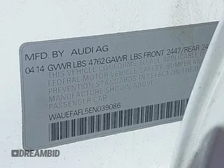 2014 Audi A4 Premium Plus with VIN WAUEFAFL5EN039086, listed as a IAAI auction lot 41770543 with 152,025 mi miles. Bid and sale history available at carsss.com. Image 9.