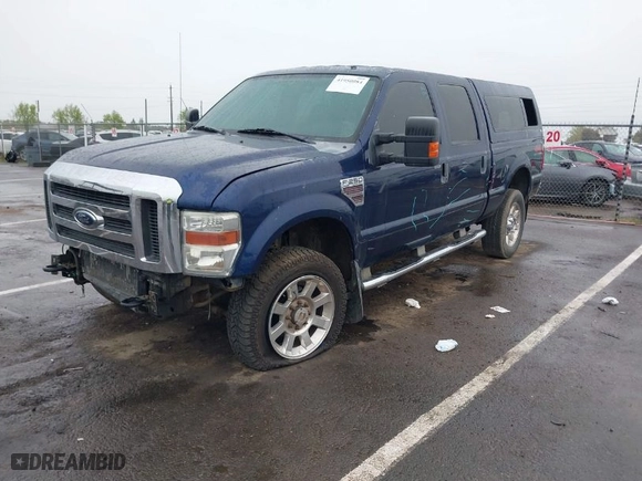 2008 Ford Super Duty F-250 SRW XL with VIN 1FTSW21R78EE15704, listed as a IAAI auction lot 41950084 with 166,589 mi miles. Bid and sale history available at carsss.com. Image 2.