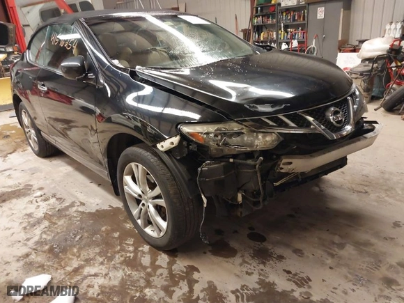 2011 Nissan Murano CrossCabriolet with VIN JN8AZ1FY5BW000268, listed as a IAAI auction lot 41596254 with 156,431 mi miles. Bid and sale history available at carsss.com. Image 1.