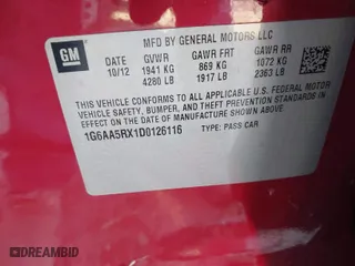 2013 Cadillac ATS with VIN 1G6AA5RX1D0126116, listed as a IAAI auction lot 41210425 with 187,168 mi miles. Bid and sale history available at carsss.com. Image 9.