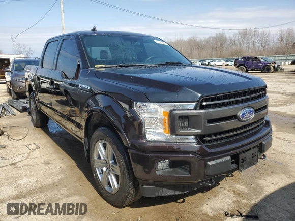 2018 Ford F-150 XL with VIN 1FTEW1EP2JFD57520, listed as a Copart auction lot 47601325 with 65,538 mi miles and Salvage Title. Bid and sale history available at carsss.com. Image 4.