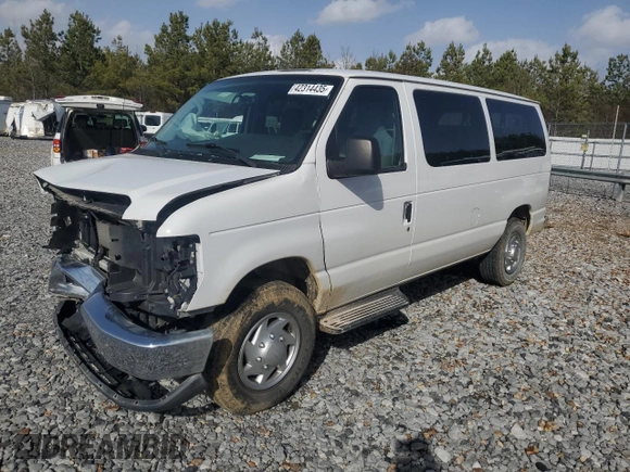 2012 Ford Econoline Passenger XL with VIN 1FBNE3BL9CDA99855, listed as a Copart auction lot 42314435 with 145,541 mi miles and Salvage title. Bid and sale history available at DreamBid. Image 1.