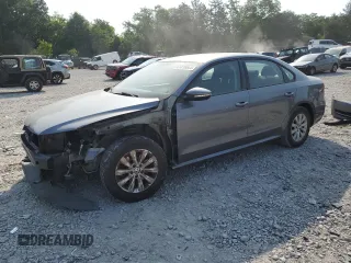 2012 Volkswagen Passat S with VIN 1VWAH7A31CC017355, listed as a Copart auction lot 61416065 with 97,105 mi miles and Salvage title. Bid and sale history available at DreamBid. Image 1.
