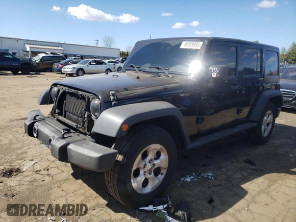 2016 Jeep Wrangler Unlimited Sport with VIN 1C4BJWDG8GL314780, listed as a Copart auction lot 49289995 with 150,790 mi miles and Salvage Title. Bid and sale history available at DreamBid. Image 1.