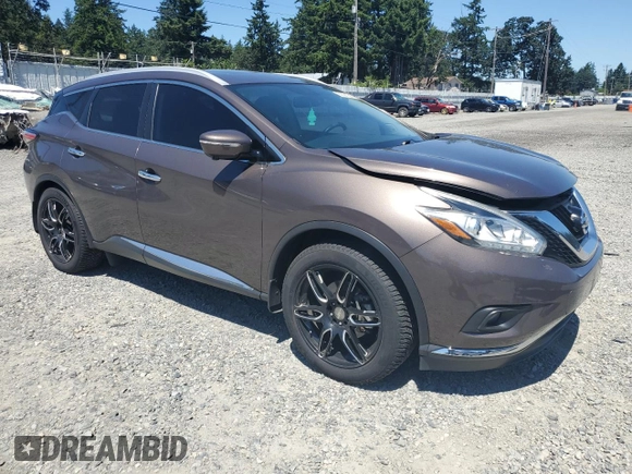 2015 Nissan Murano Platinum with VIN 5N1AZ2MH8FN225229, listed as a Copart auction lot 62321005 with 122,316 mi miles and Salvage title. Bid and sale history available at DreamBid. Image 4.