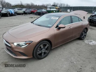 2021 Mercedes-Benz CLA with VIN W1K5J4HB6MN224663, listed as a Copart auction lot 45504085 with 26,663 mi miles and Salvage Title. Bid and sale history available at carsss.com. Image 1.