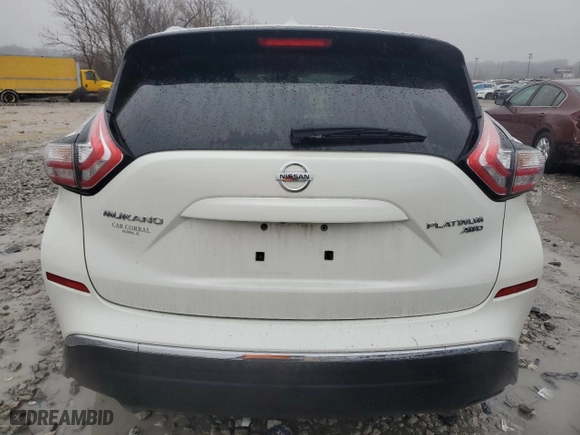 2015 Nissan Murano Platinum with VIN 5N1AZ2MH2FN274815, listed as a Copart auction lot 43622595 with 189,102 mi miles and Salvage Title. Bid and sale history available at carsss.com. Image 6.