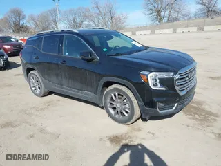 2023 GMC Terrain SLT with VIN 3GKALPEG2PL141602, listed as a IAAI auction lot 41692520 with 49,053 mi miles. Bid and sale history available at carsss.com. Image 1.