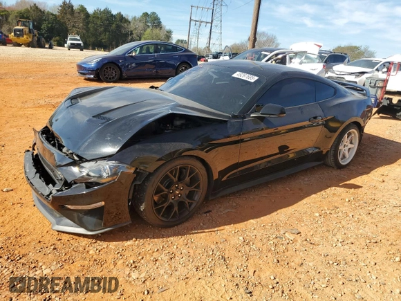 2018 Ford Mustang EcoBoost with VIN 1FA6P8TH6J5153854, listed as a Copart auction lot 49297695 with 74,670 mi miles and Salvage Title. Bid and sale history available at carsss.com. Image 1.