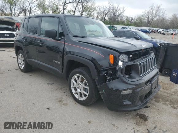 2023 Jeep Renegade Latitude with VIN ZACNJDB18PPP36797, listed as a Copart auction lot 52156255 with 14,967 mi miles and Salvage Title. Bid and sale history available at carsss.com. Image 4.