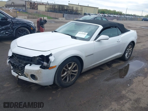 2013 Chevrolet Camaro LT with VIN 2G1FB3D33D9110233, listed as a IAAI auction lot 42219580 with 157,418 mi miles and . Bid and sale history available at DreamBid. Image 2.