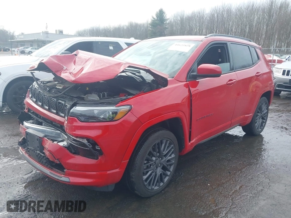2023 Jeep Compass Limited with VIN 3C4NJDCN9PT531292, listed as a IAAI auction lot 41622828 with 13,820 mi miles and . Bid and sale history available at carsss.com. Image 2.