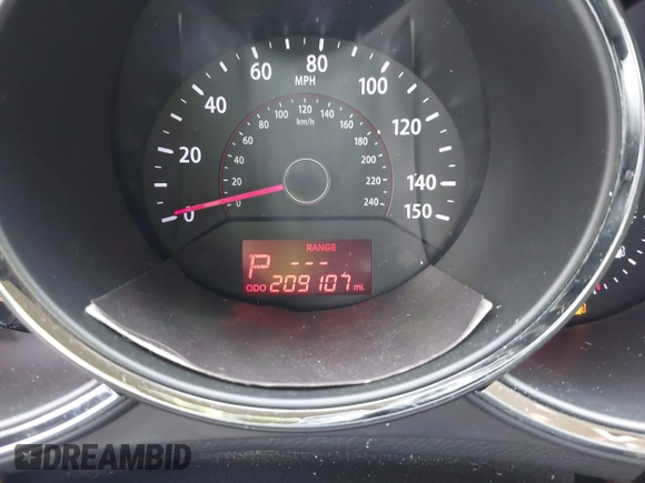 2012 Kia Sorento LX with VIN 5XYKT3A14CG219860, listed as a IAAI auction lot 41917360 with 209,107 mi miles. Bid and sale history available at carsss.com. Image 7.