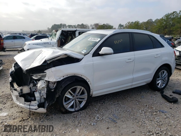 2017 Audi Q3 Premium with VIN WA1BCCFS0HR006957, listed as a Copart auction lot 36330633 with 86,287 mi miles. Bid and sale history available at carsss.com. Image 1.