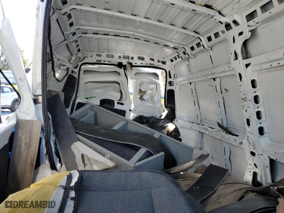 2023 Ram ProMaster Cargo Van with VIN 3C6LRVDG2PE596051, listed as a Copart auction lot 81707464 with 0 mi miles and Salvage Title. Bid and sale history available at carsss.com. Image 10.