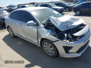 2022 Kia Rio S with VIN 3KPA24AD7NE437841, listed as a IAAI auction lot 41757262 with 34,909 mi miles. Bid and sale history available at carsss.com. Image 1.