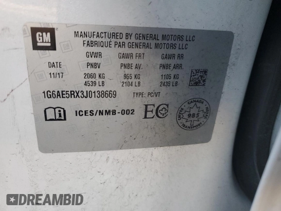 2018 Cadillac ATS AWD z VIN 1G6AE5RX3J0138669, wystawiony jako Copart lot #83647714 z przebiegiem 74 143 mil mil oraz Szkoda całkowita • Salvage title. Historia ofert i sprzedaży dostępna na DreamBid. Obrazek 12.