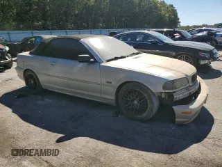 2003 BMW 3 Series 325Ci with VIN WBABS334X3PG91052, listed as a Copart auction lot 75196244 with 0 mi miles and Clean Title. Bid and sale history available at carsss.com. Image 4.