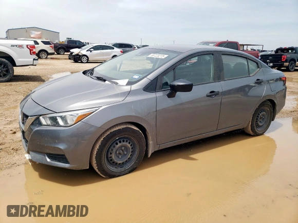 2021 Nissan Versa S with VIN 3N1CN8DV0ML907149, listed as a Copart auction lot 58723275 with 124,519 mi miles and Salvage title. Bid and sale history available at DreamBid. Image 1.