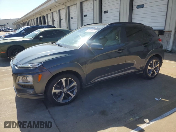 2020 Hyundai Kona Limited z VIN KM8K33A5XLU442577, wystawiony jako Copart lot #52168935 z przebiegiem 17 442 mil mil oraz Szkoda całkowita • Salvage title. Historia ofert i sprzedaży dostępna na DreamBid. Obrazek 1.