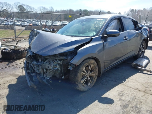 2020 Nissan Sentra SV with VIN 3N1AB8CV0LY204704, listed as a IAAI auction lot 41843910 with 26,361 mi miles. Bid and sale history available at carsss.com. Image 16.