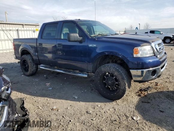 2008 Ford F-150 XL with VIN 1FTRW14W28FB58584, listed as a Copart auction lot 46130185 with 206,861 mi miles and Salvage Title. Bid and sale history available at carsss.com. Image 4.