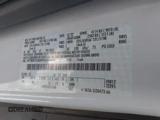 2023 Ford Transit Cargo с VIN 1FTBR1C82PKA54484, выставлен на аукционе IAAI как лот 40983625 с пробегом 57 151 миль миль и . История ставок и продаж доступна на DreamBid. Изображение 9.