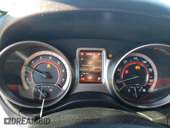 2015 Dodge Journey Crossroad with VIN 3C4PDCGG7FT614627, listed as a Copart auction lot 81808504 with 120,386 mi miles and Salvage Title. Bid and sale history available at DreamBid. Image 9.