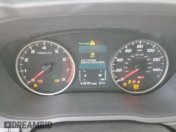 2022 Mitsubishi Eclipse Cross LE z VIN JA4ASVAA6NZ053737, wystawiony jako Copart lot #42157625 z przebiegiem 18 191 mil mil oraz Szkoda całkowita • Salvage title. Historia ofert i sprzedaży dostępna na DreamBid. Obrazek 9.