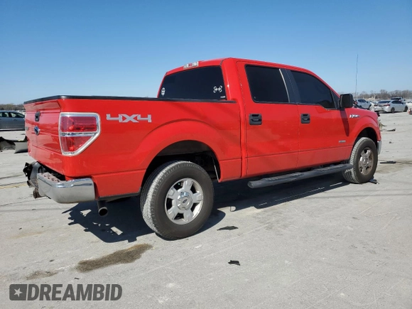 2014 Ford F-150 XL with VIN 1FTFW1ET8EFB13717, listed as a Copart auction lot 48221805 with 208,470 mi miles and Salvage Title. Bid and sale history available at carsss.com. Image 3.