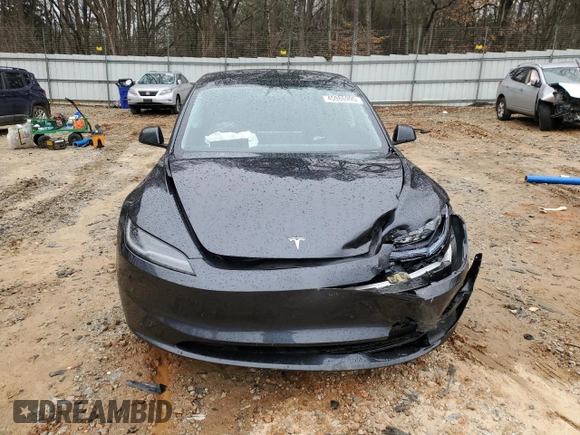 2024 Tesla Model 3 with VIN 5YJ3E1EA8RF755854, listed as a Copart auction lot 45986995 with 7,374 mi miles and Salvage Title. Bid and sale history available at DreamBid. Image 5.