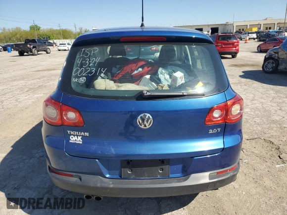 2010 Volkswagen Tiguan SEL with VIN WVGAV7AX3AW002314, listed as a Copart auction lot 50514374 with Not provided miles and Salvage title. Bid and sale history available at DreamBid. Image 6.