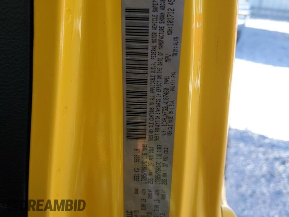 2020 Jeep Wrangler Unlimited Rubicon с VIN 1C4HJXFG3LW187460, выставлен на аукционе Copart как лот 50154435 с пробегом 87 981 миль миль и Списание • Salvage title. История ставок и продаж доступна на DreamBid. Изображение 13.