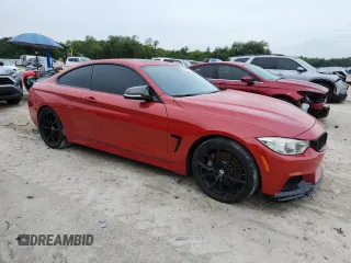 2015 BMW 4 Series 435i with VIN WBA3R1C52FK193827, listed as a Copart auction lot 64019715 with 111,582 mi miles and Salvage title. Bid and sale history available at DreamBid. Image 4.
