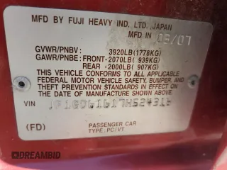 2007 Subaru Impreza i Special с VIN JF1GD61617H524316, выставлен на аукционе Copart как лот 51467455 с пробегом 170 412 миль миль и Списание • Salvage title. История ставок и продаж доступна на DreamBid. Изображение 12.