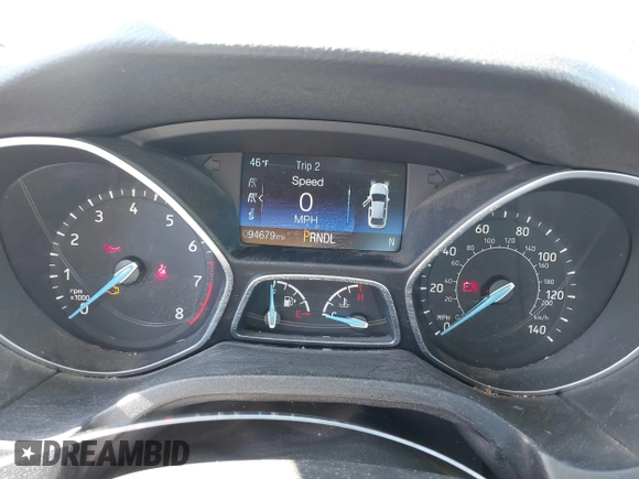 2017 Ford Focus SE with VIN 1FADP3F20HL347495, listed as a IAAI auction lot 41456890 with 94,679 mi miles. Bid and sale history available at carsss.com. Image 7.