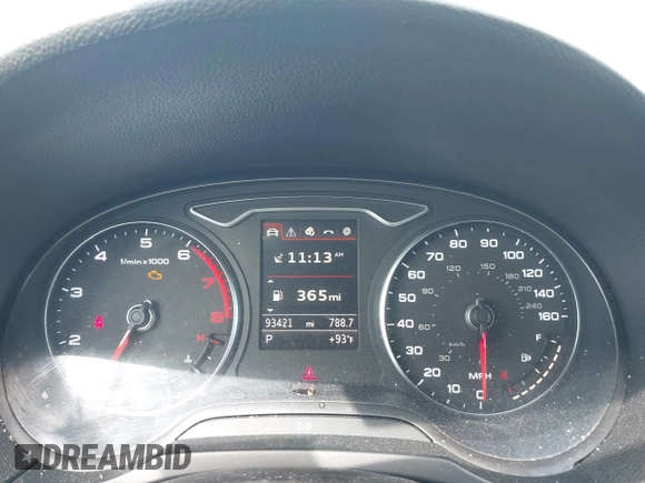 2015 Audi A3 with VIN WAUWFLFF8F1073168, listed as a IAAI auction lot 42523908 with 93,421 mi miles and . Bid and sale history available at DreamBid. Image 7.