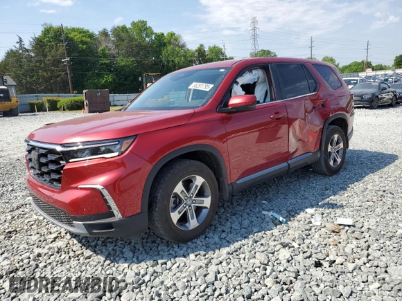 2023 Honda Pilot EX-L with VIN 5FNYG2H40PB003512, listed as a Copart auction lot 55291795 with 17,493 mi miles and Salvage title. Bid and sale history available at DreamBid. Image 1.