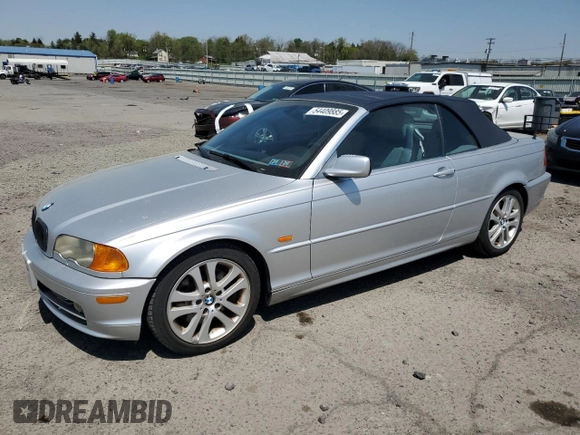 2003 BMW 3 Series 330Ci with VIN WBABS534X3JU97861, listed as a Copart auction lot 54409885 with 89,348 mi miles and Clean Title. Bid and sale history available at carsss.com. Image 1.